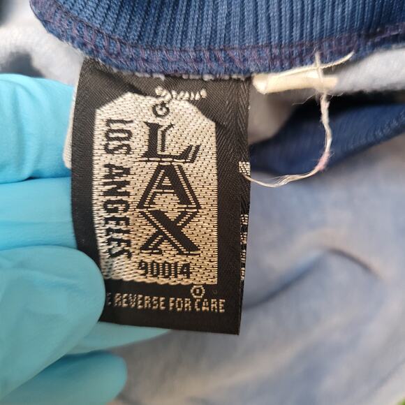 Vintage 70s LAX Velour Striped Pullover Sweater Large Slim-Fit Made IN USA - Picture 10 of 11